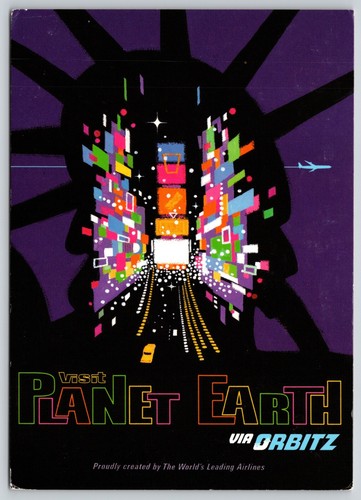 Postcard visit planet earth - visit,